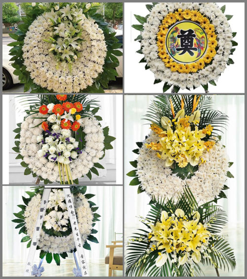 山东青岛胶州市李哥庄镇河荣二村花圈速递